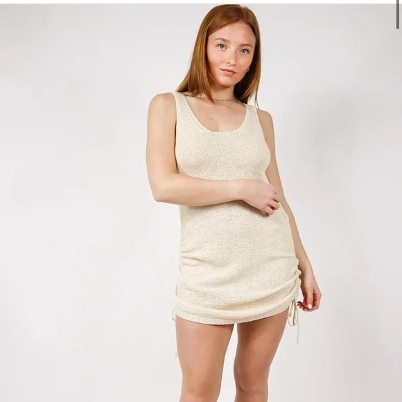 white christmas dresses Summer Knit Dress – V-Neck Beach Cover-Up main image 1